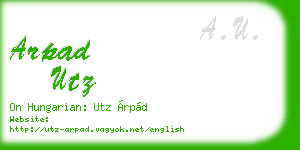 arpad utz business card